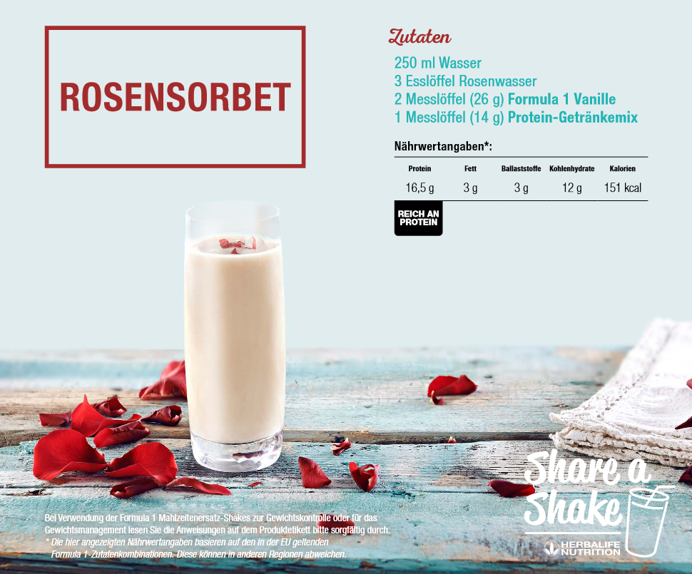herbalife shake zutaten rosen sorbet vanille protein